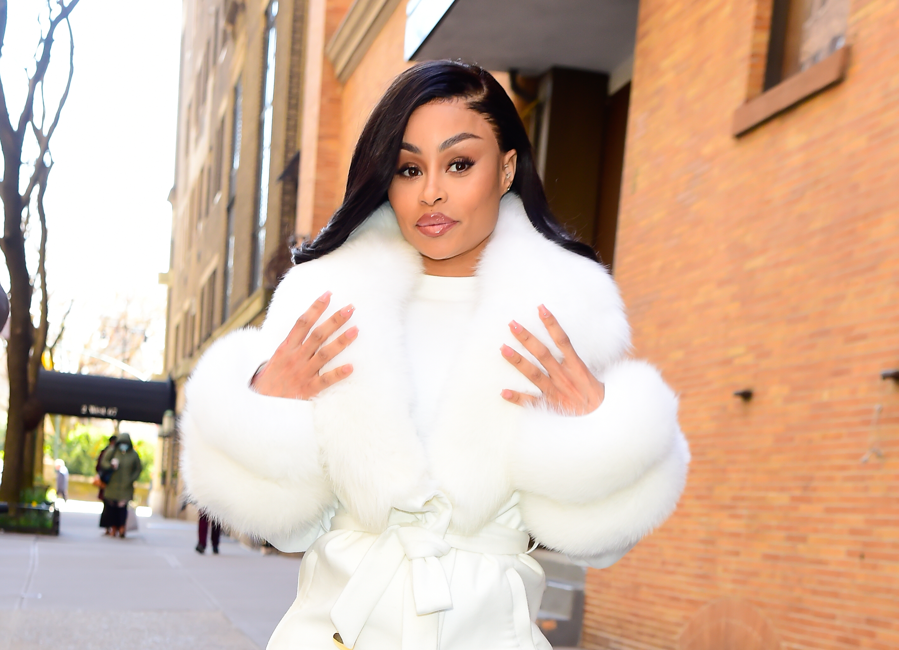 Blac Chyna’s Easter Photos: Model Worships Massive Cross In Stunning Gown After Baptism