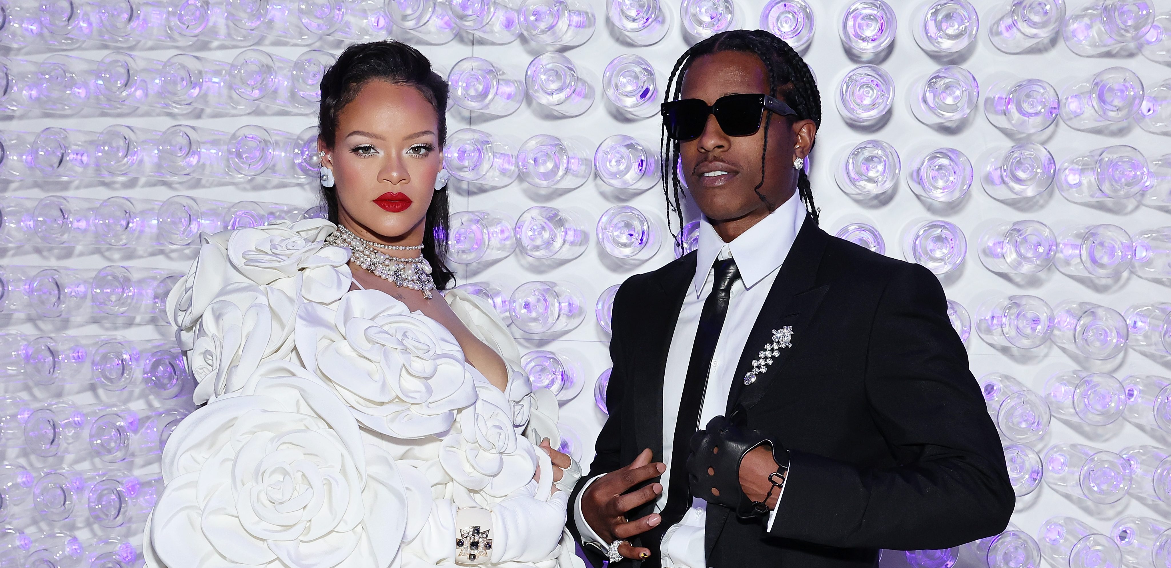 Rihanna & A$AP Rocky Light Up The 2023 Met Gala After He Climbed Over Crowd