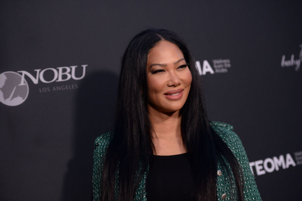 Kimora lee simmons with her daughters ming and aoki hi-res stock
