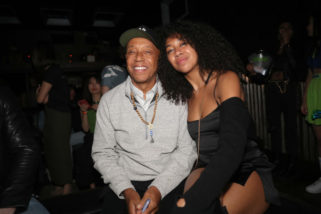 Russell Simmons and his daughter Aoki Lee.