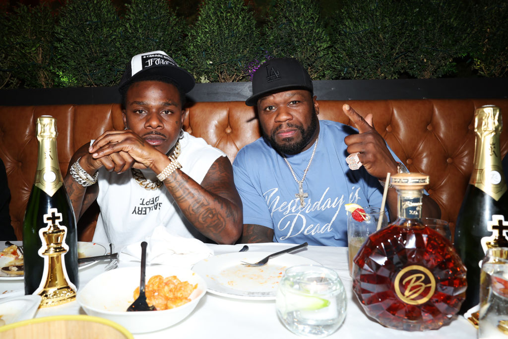 50 Cent and Dababy at Branson cognac event. 