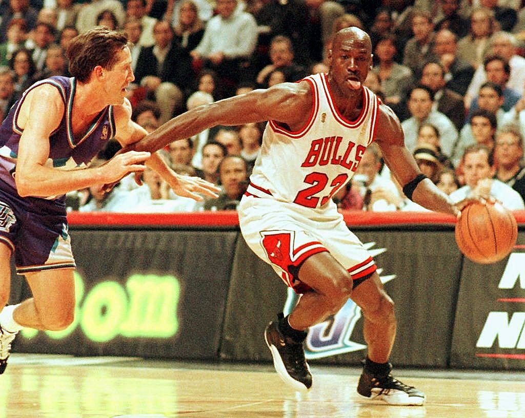 Chicago Bulls and Utah Jazz during game 2 of the 1997 NBA Finals. 