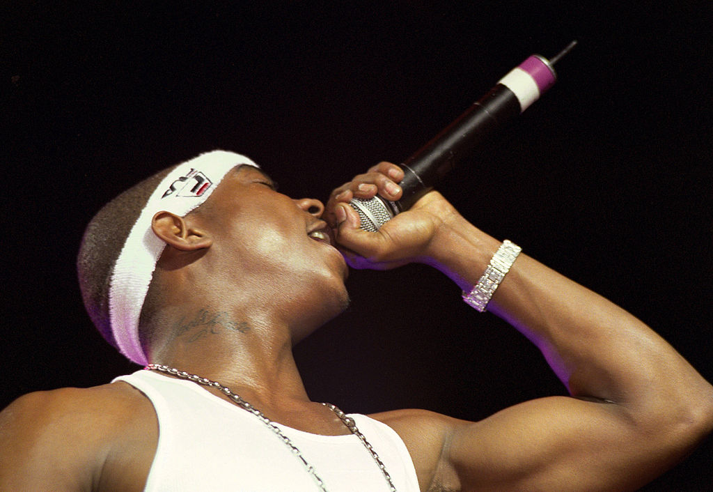 Ja Rule performs live. 