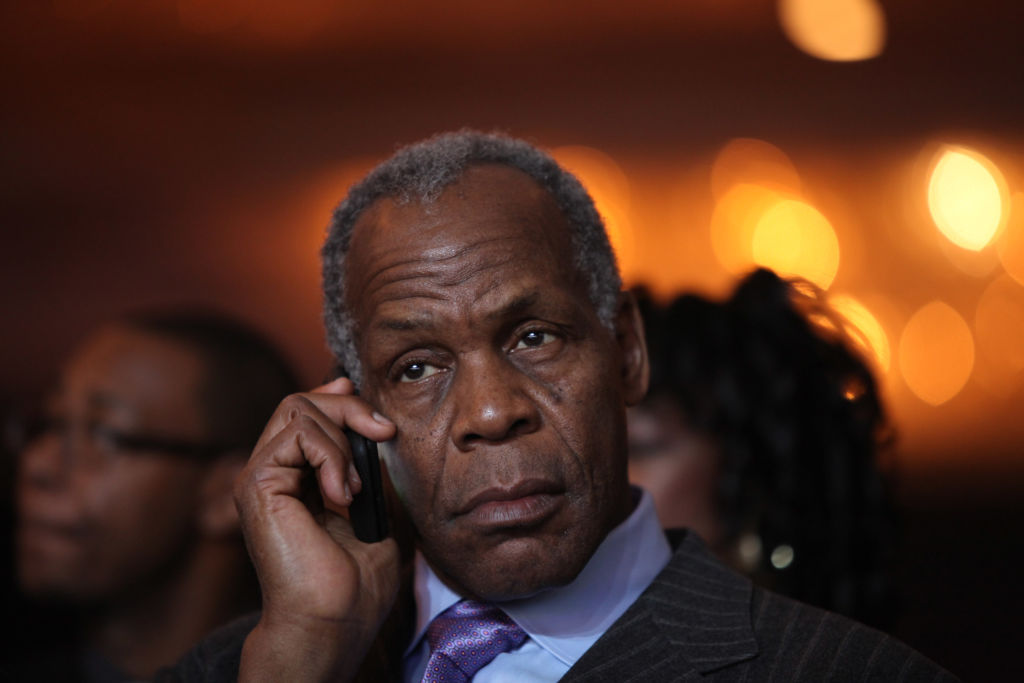 Danny Glover on the phone 