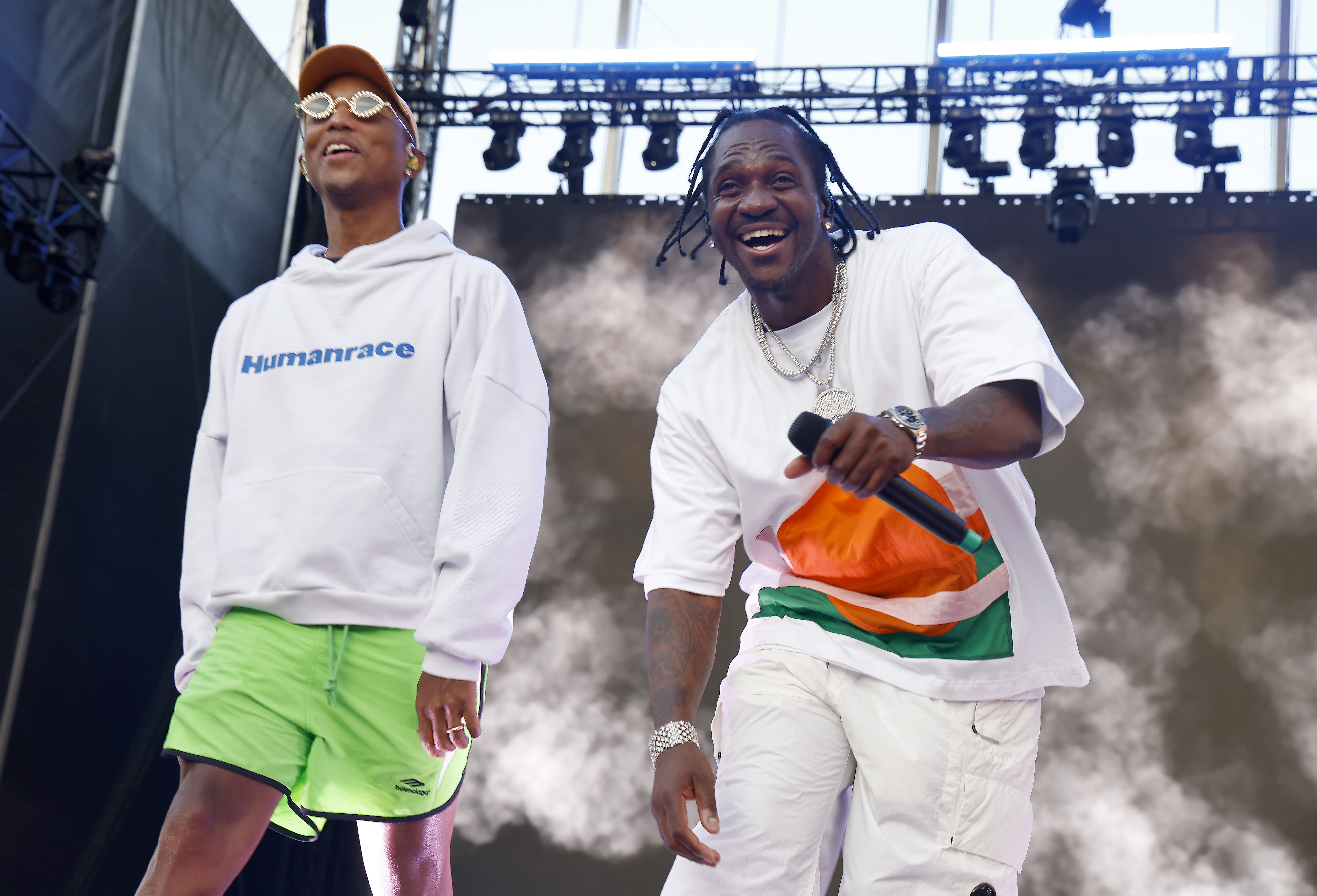 Jay-Z and Beyonce Bopping to New Clipse Song at Pharrell's LV