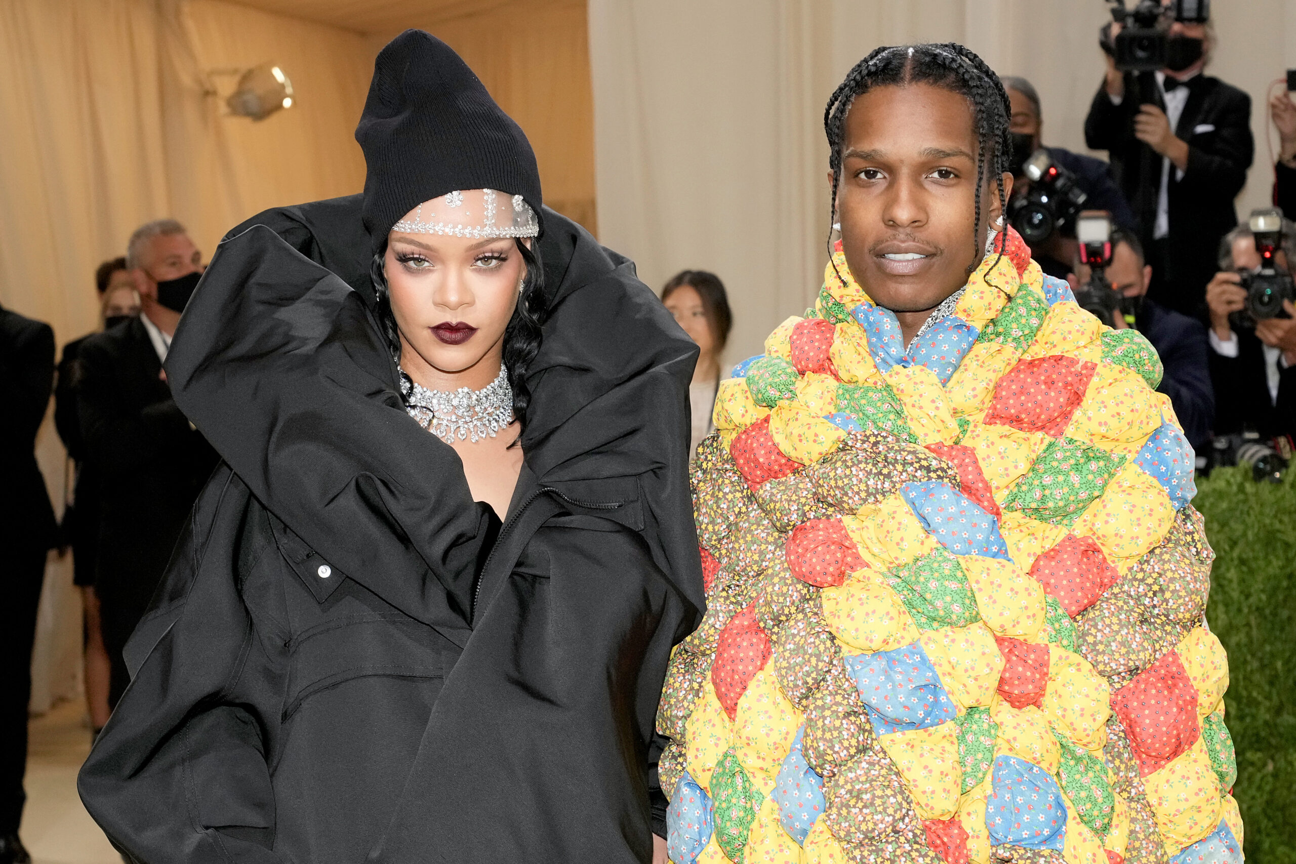 Rihanna & ASAP Rocky Coordinate In All-Blue Denim Outfits For Pharrell’s Paris Fashion Show
