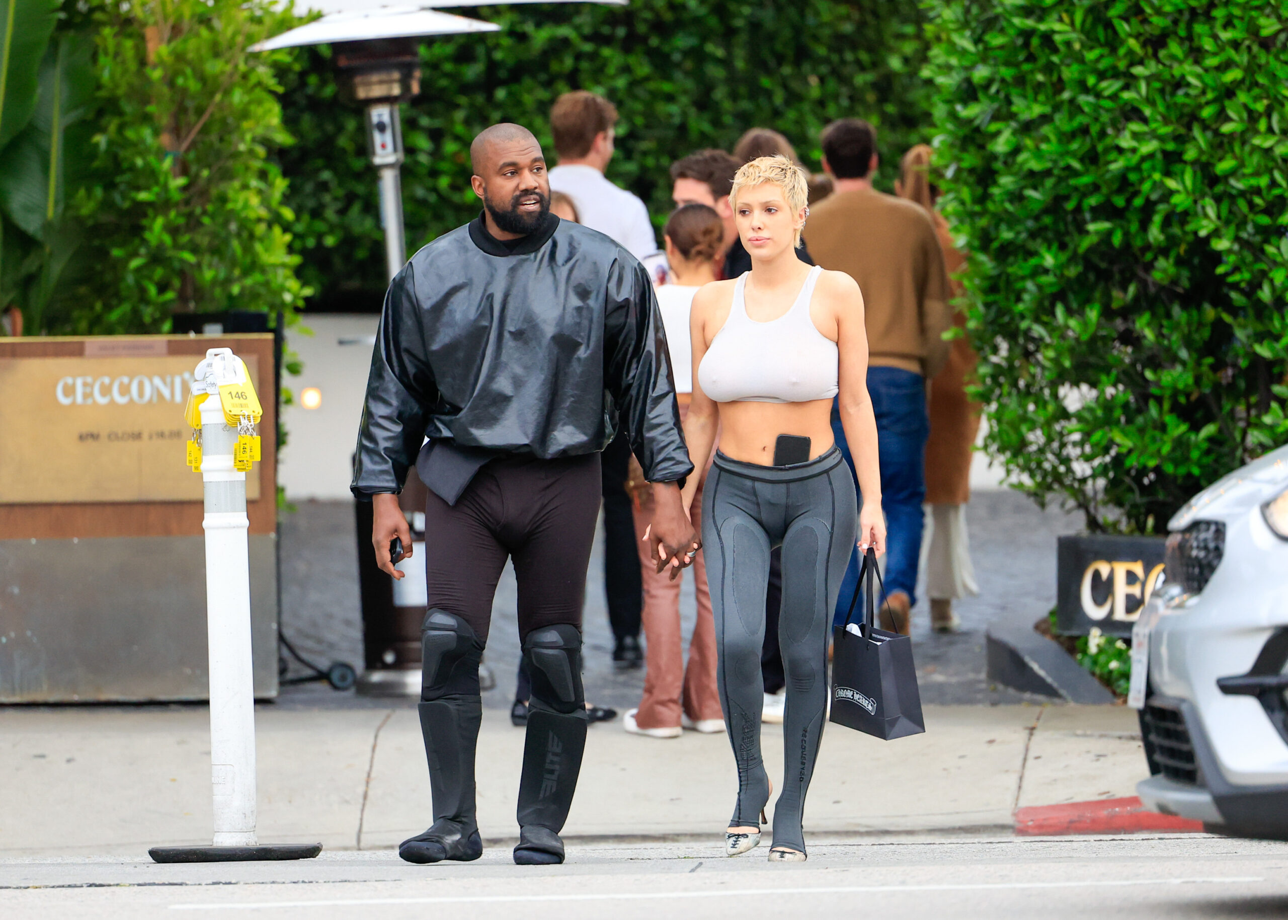 Kanye West & Bianca Censori Go Shoeless, Engage In PDA In L.A.