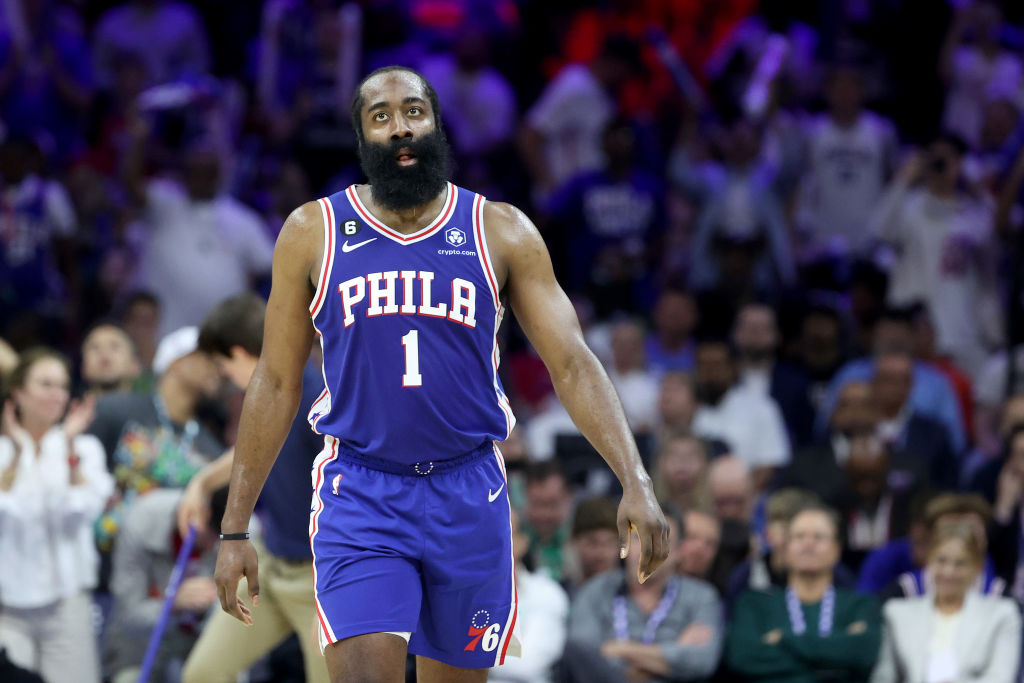 The James Harden outfit trend continues after Game 4 : r/sixers