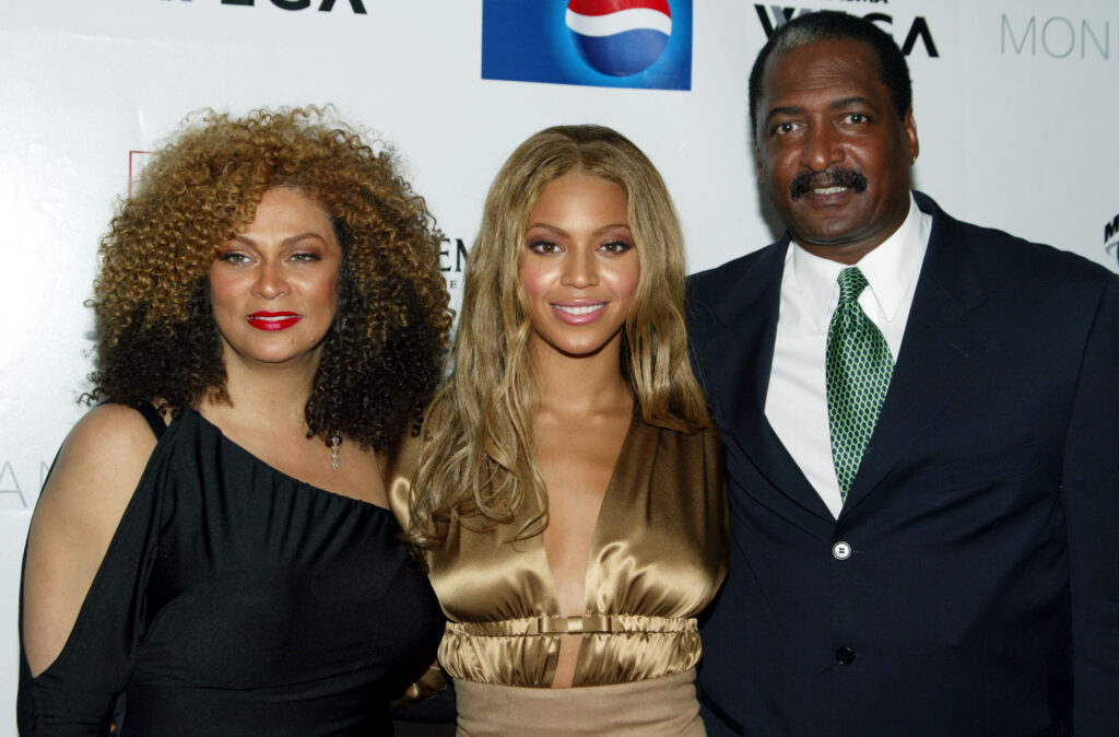 Beyonce with parents Mathew Knowles and Tina Lawson.