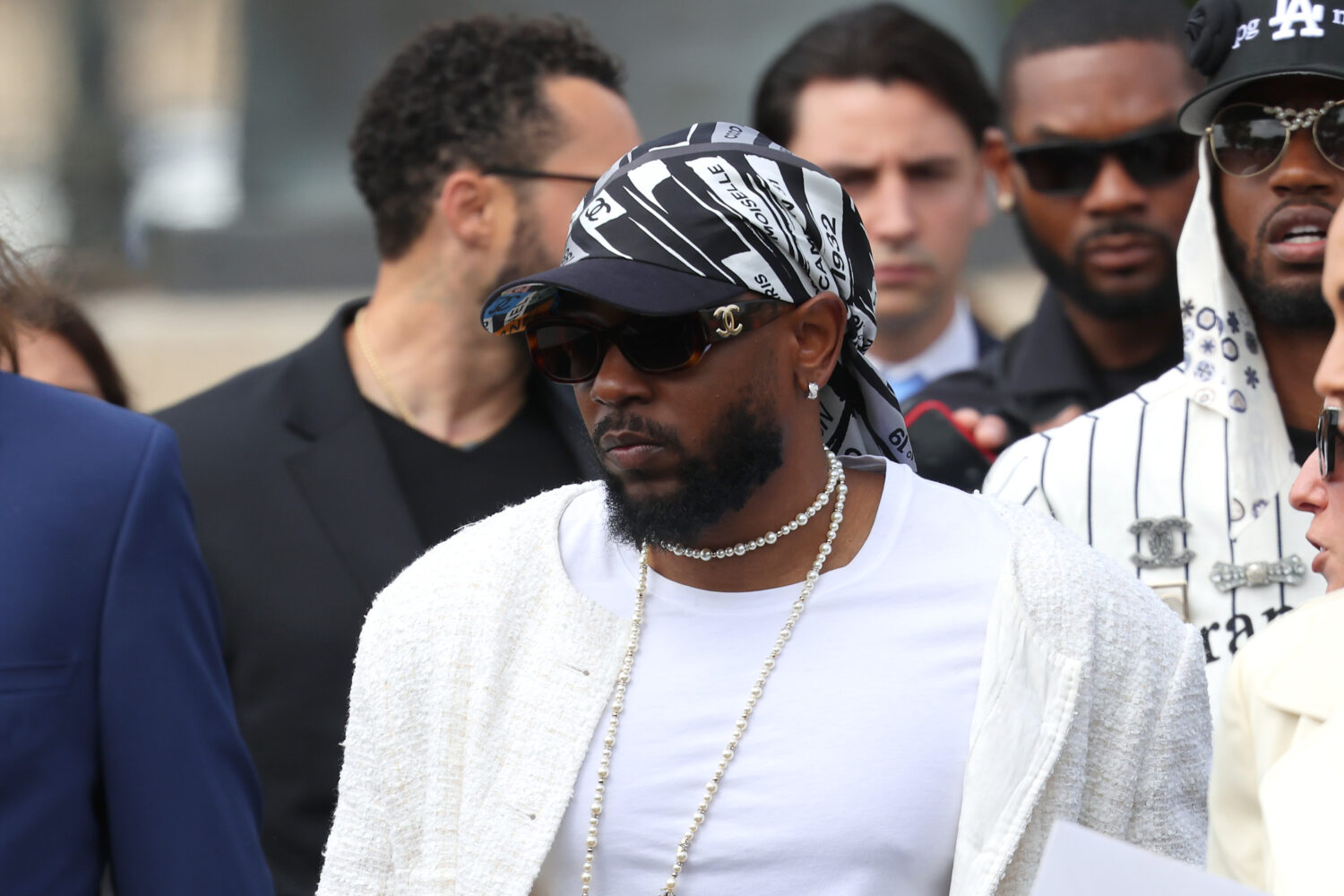 kendricklamar & @davefree at Chanel's Fall 2023 Haute Couture Show