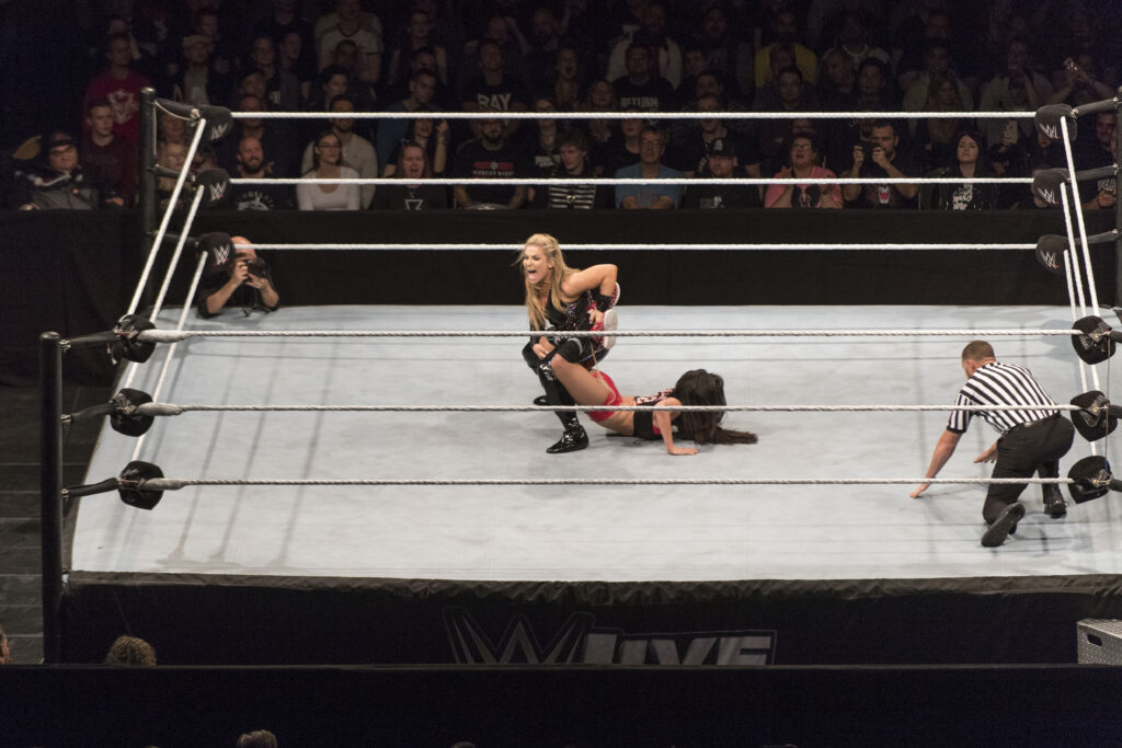 Natalya WWE Live Event Sharpshooter