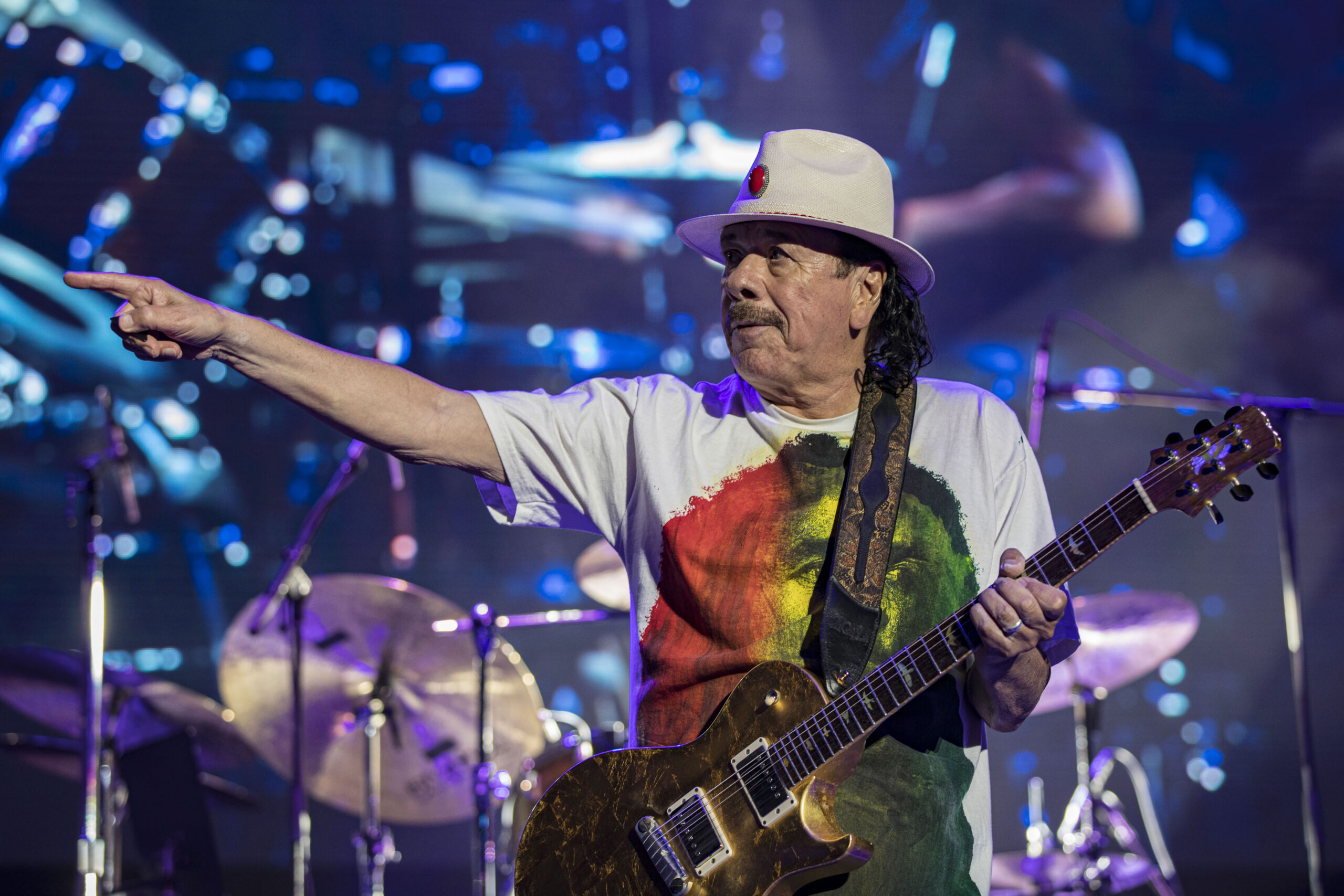 Images of guitar star Carlos Santana through the years