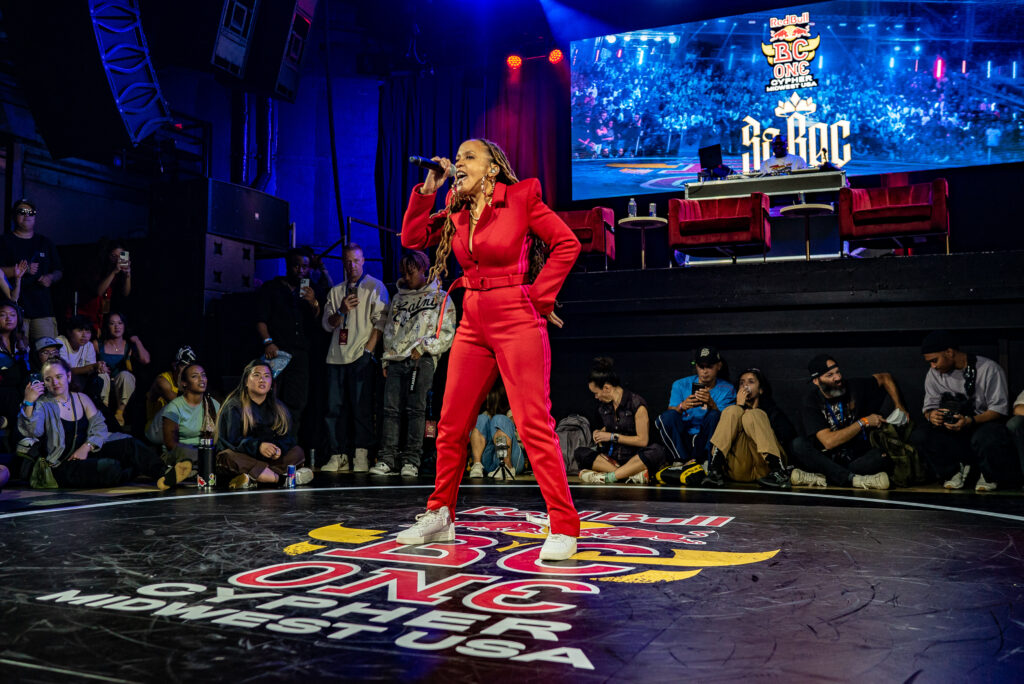Sa-roc & Sol Messiah perform at Red Bull BC One Midwest Cypher. 