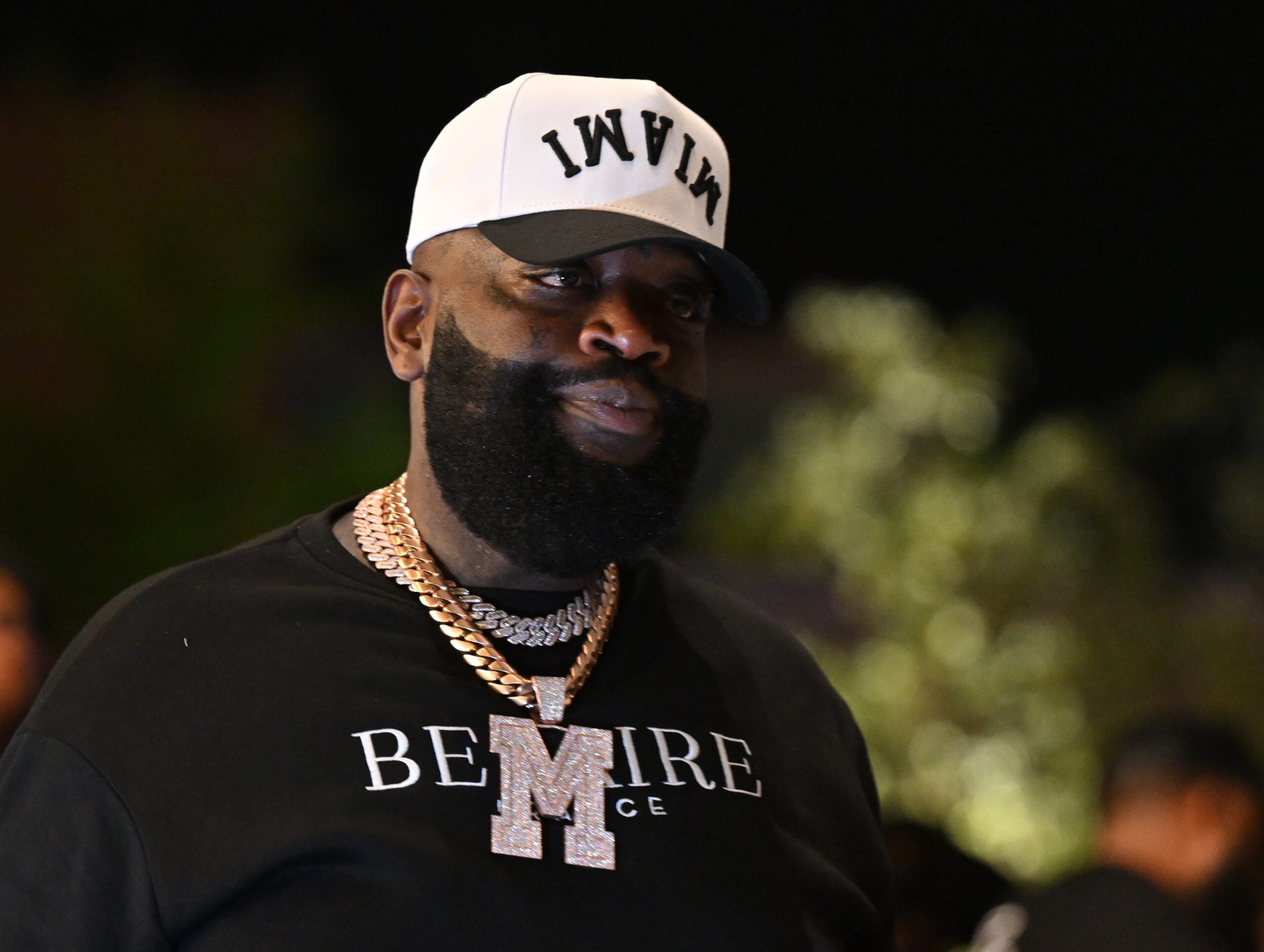 Rick Ross Chain Of Himself Wearing A Chain Of Himself