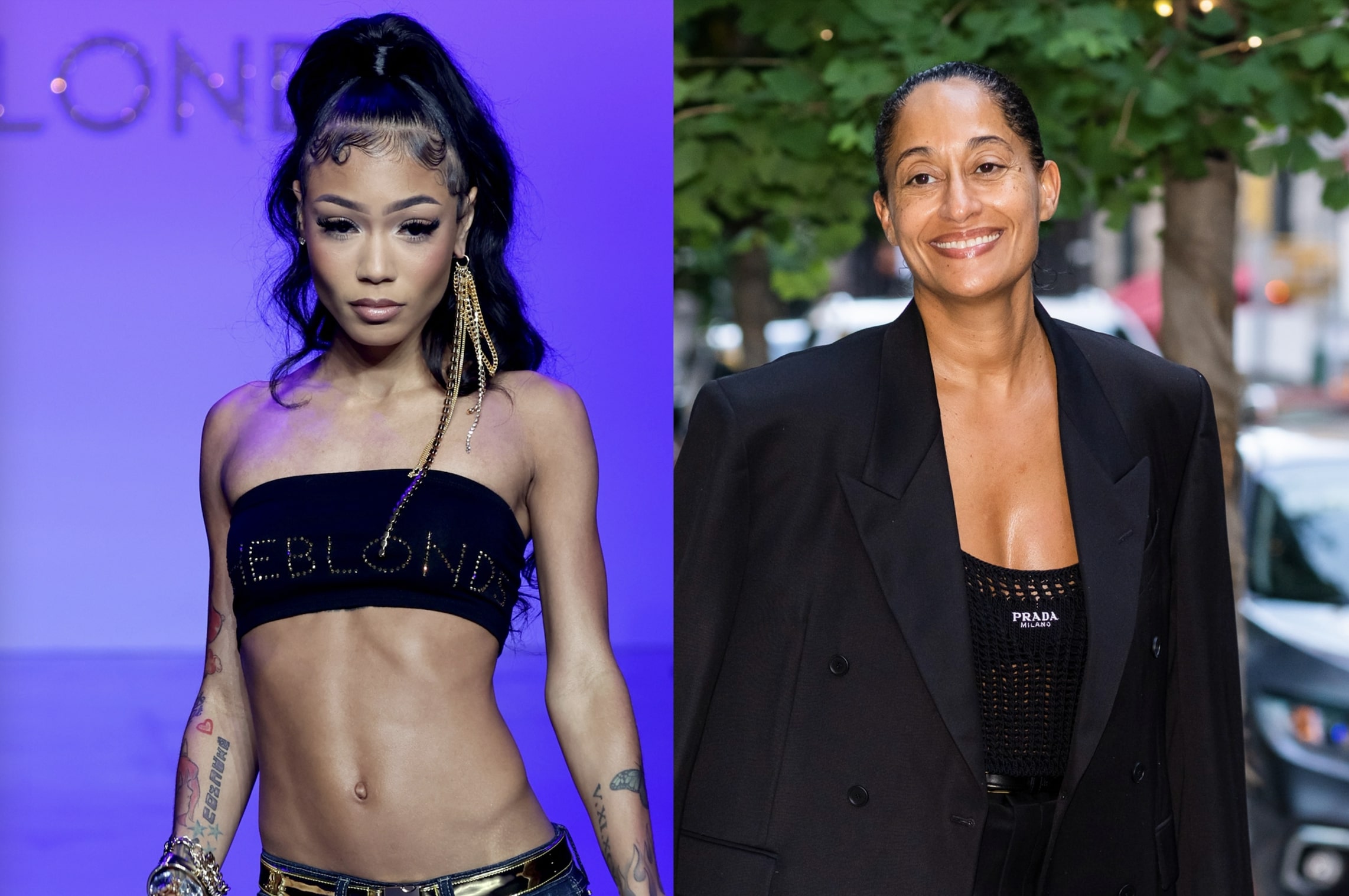 Coi Leray’s Paris Fashion Week Flexes Begin In All Black With Tracee Ellis Ross At YSL