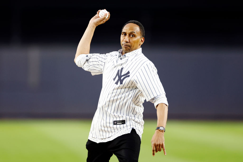 Stephen A. Smith Defends Terrible First Pitch With Warm-Up Video