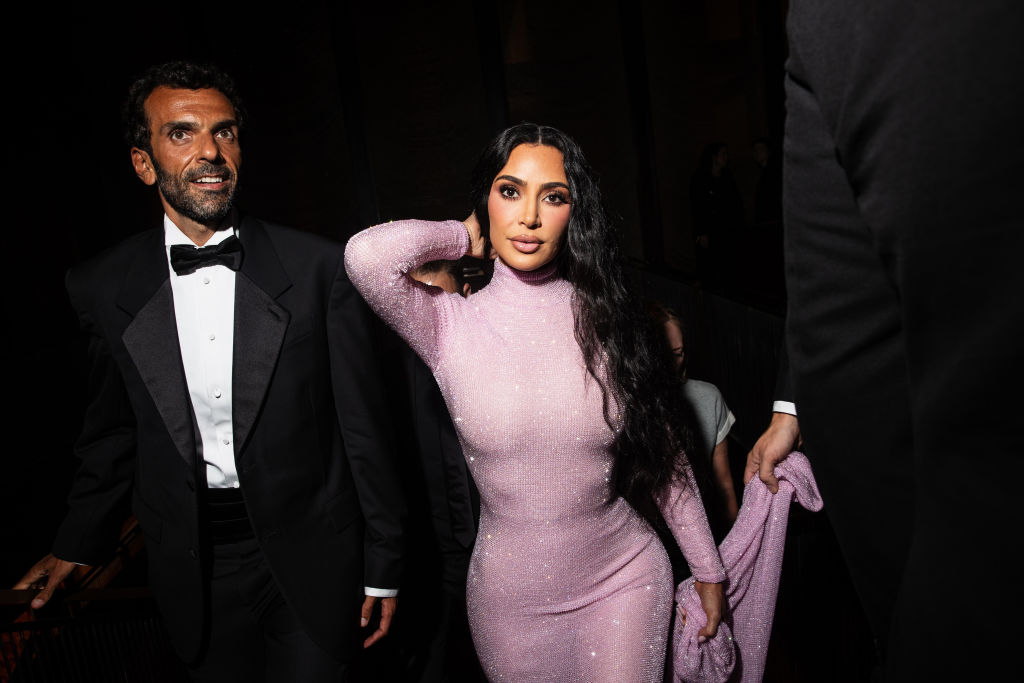 Kim Kardashian Sports Perfect Pink Dress During Paris Fashion Week