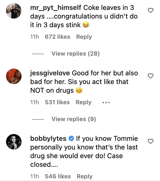 Tommie Lee Comments