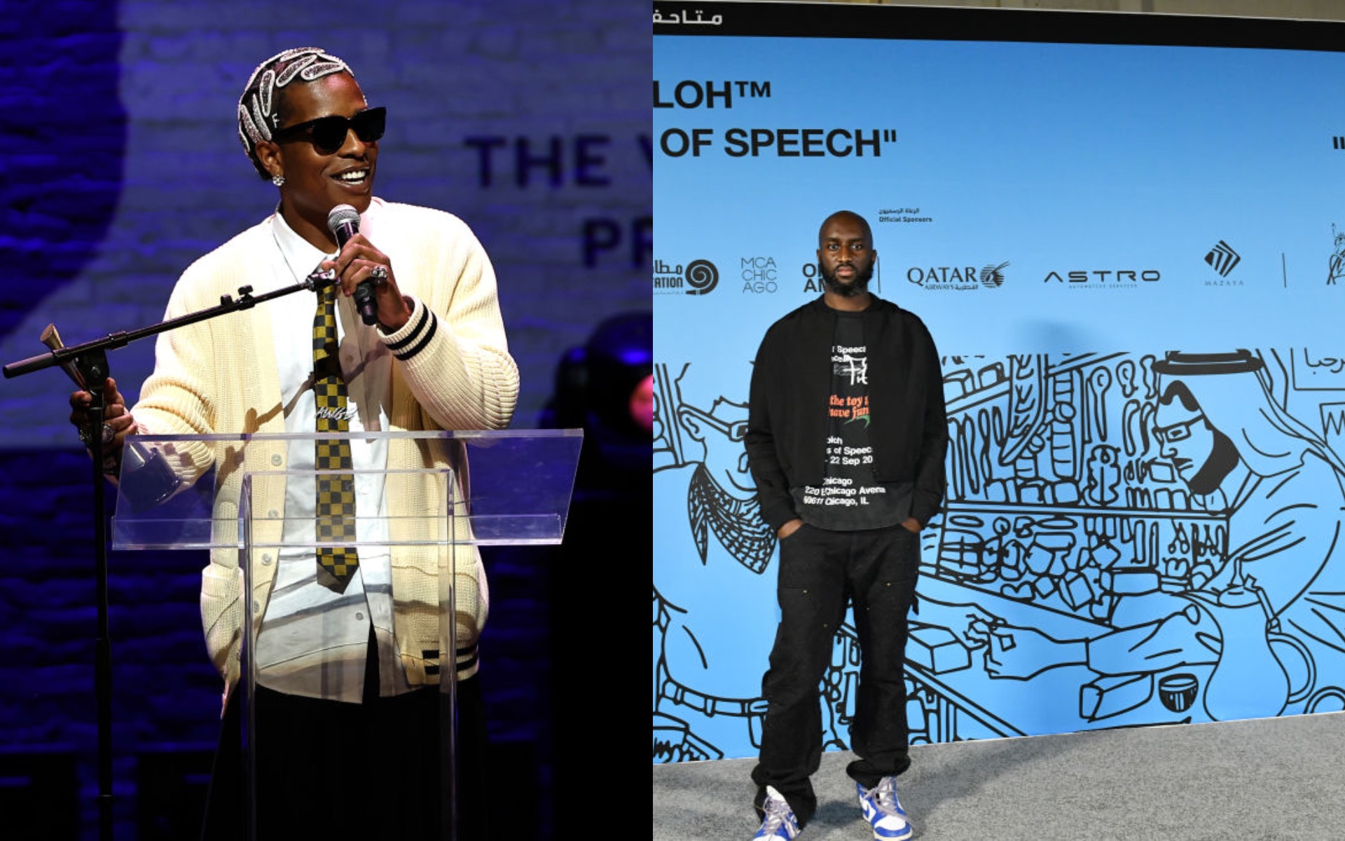 A$AP Rocky Accepts Virgil Abloh Award From HFR
