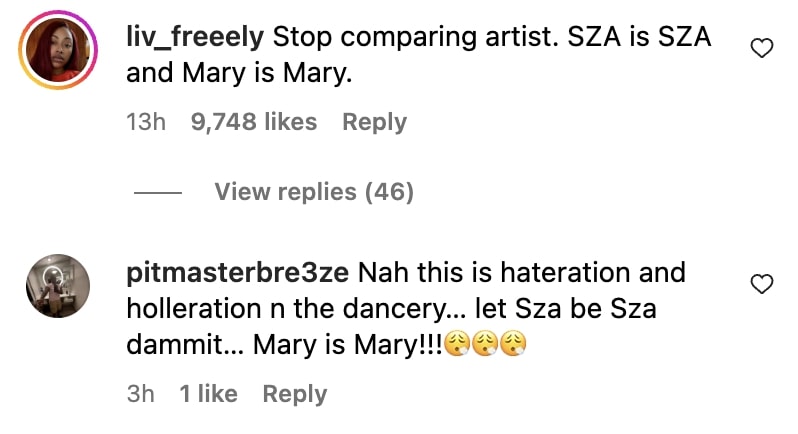 SZA Mary Debate