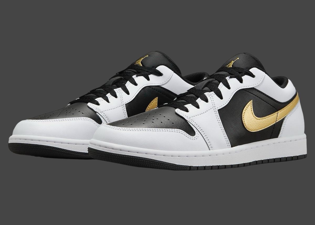 Air Jordan 1 Low “Gold Swoosh” Coming Soon: Official Look