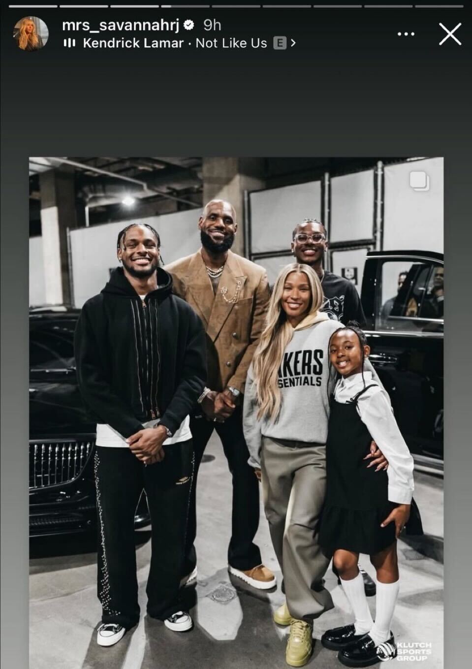 Savannah James Uses Kendrick Lamar’s “Not Like Us” For Instagram Story Featuring LeBron & Bronny