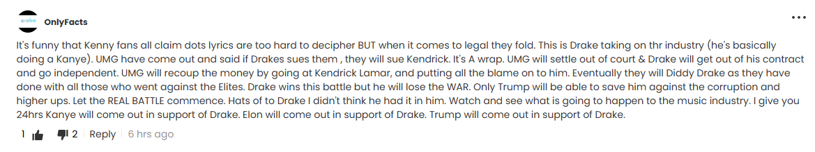 Drake Kendrick Lamar