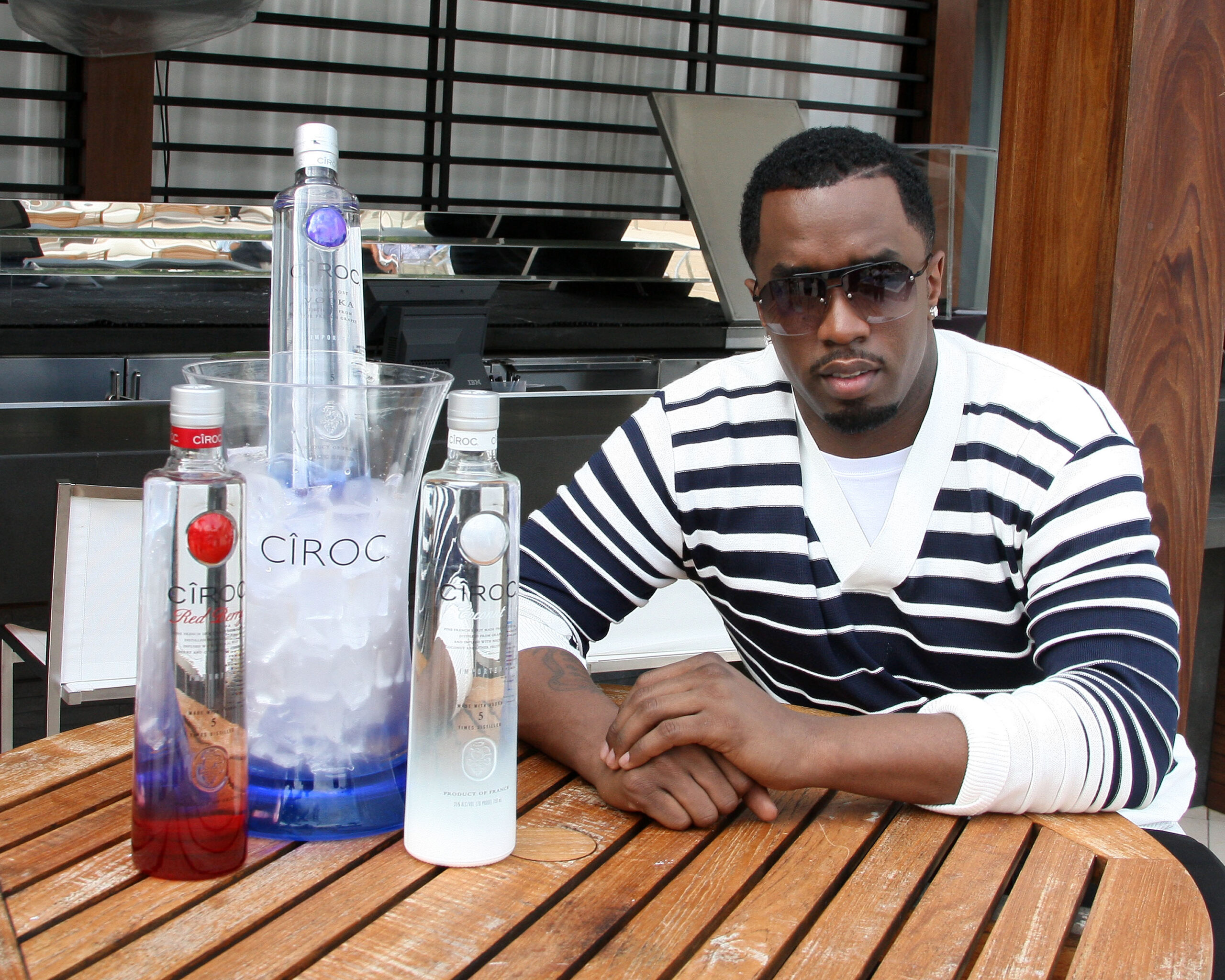 Ciroc bottles next to Diddy