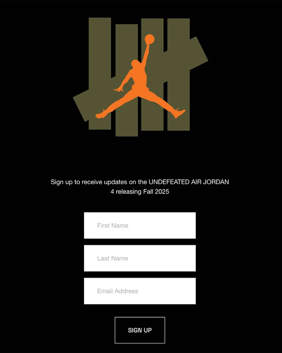 Undefeated x Air Jordan 4