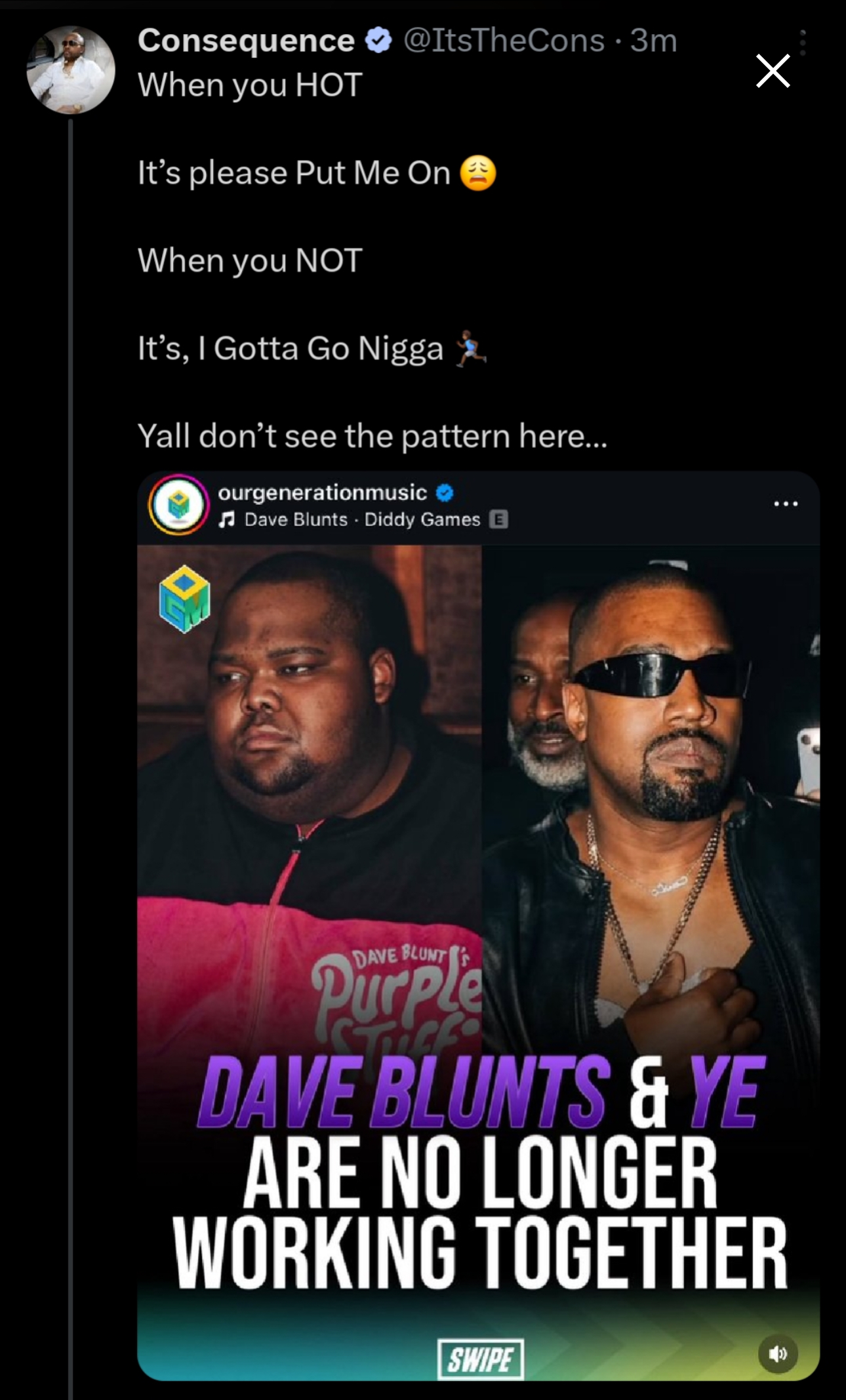 Consequence Backs Up Kanye West With Dave Blunts Diss Tweet