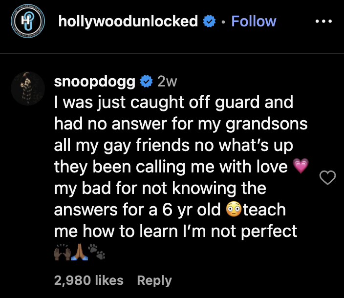 Snoop Dogg, Hip Hop, & The Continued Struggle Over LGBTQIA+ Acceptance