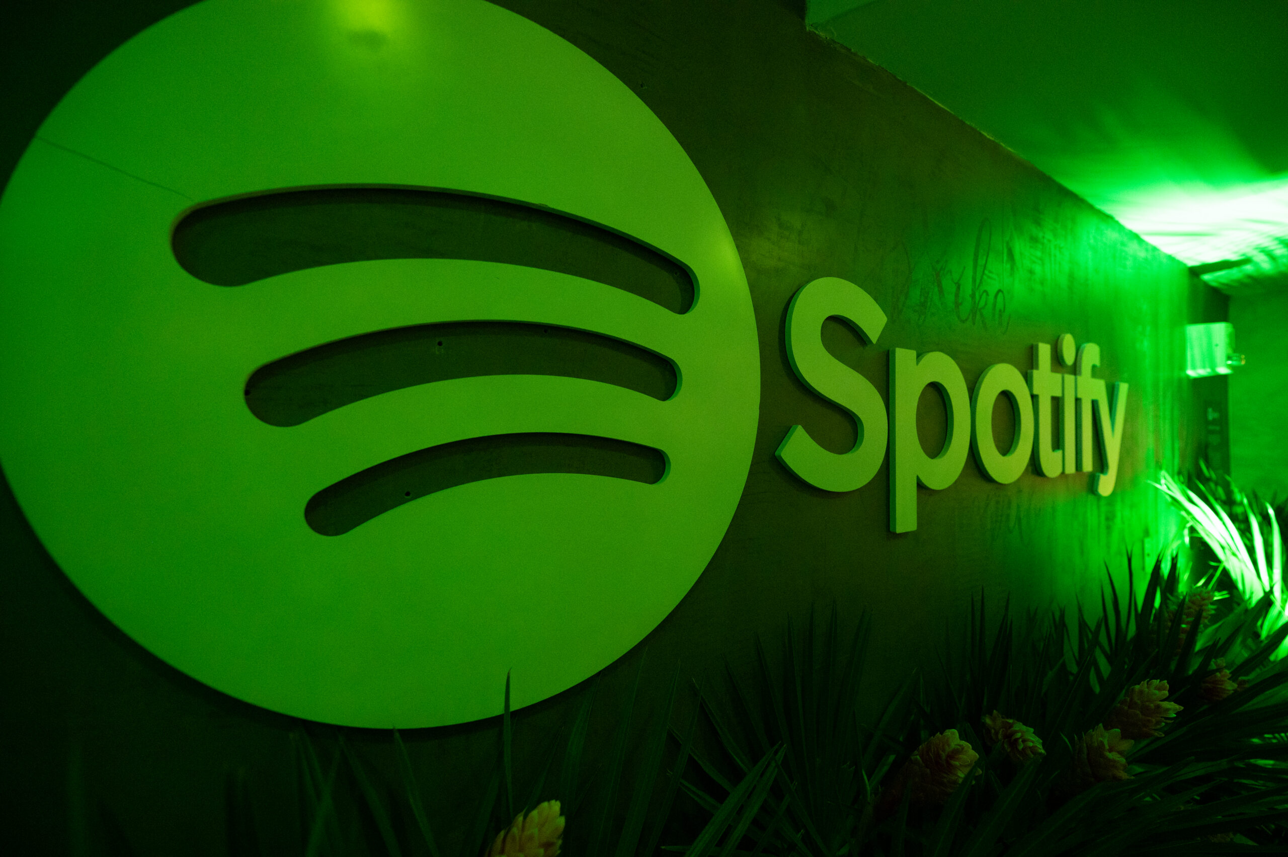 Spotify logo at Perla at La Concha Resort