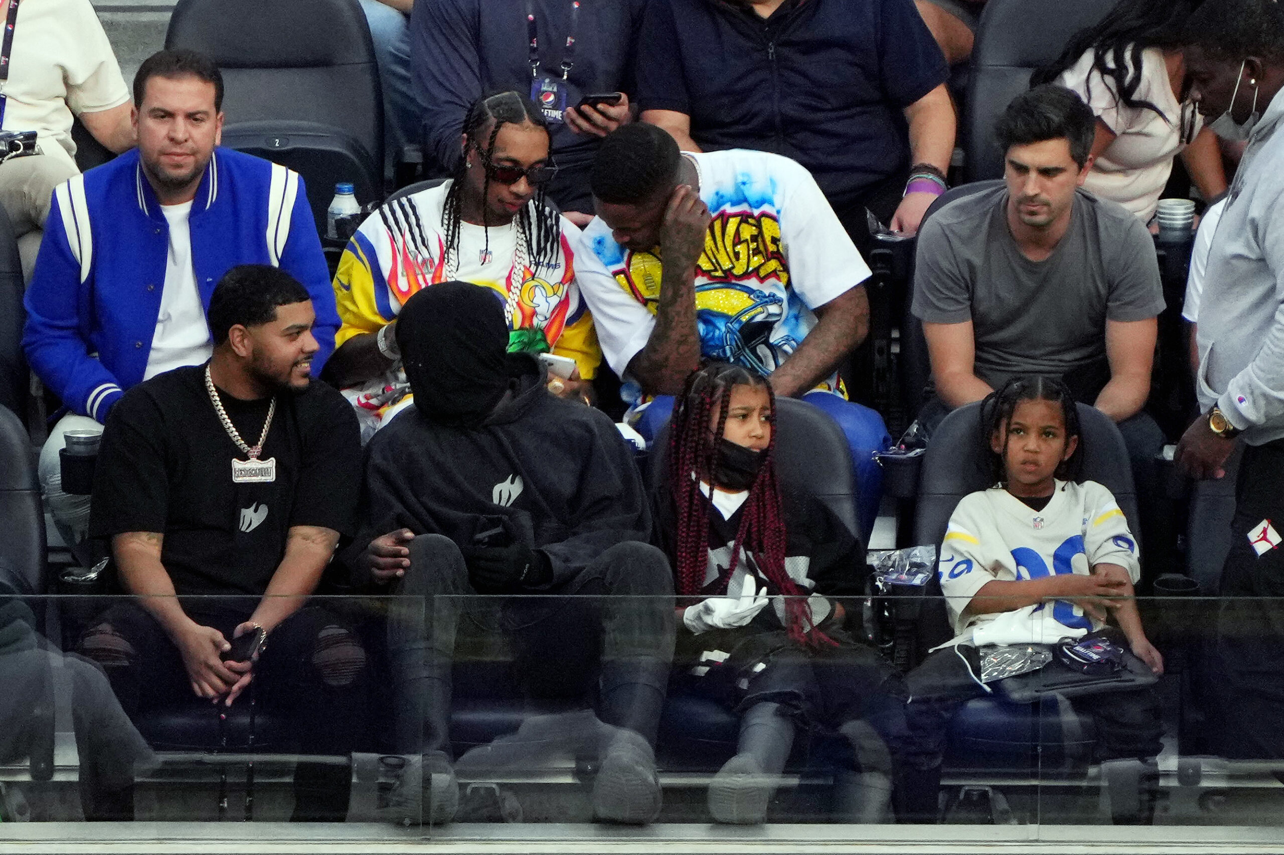 North West with her dad and brother 