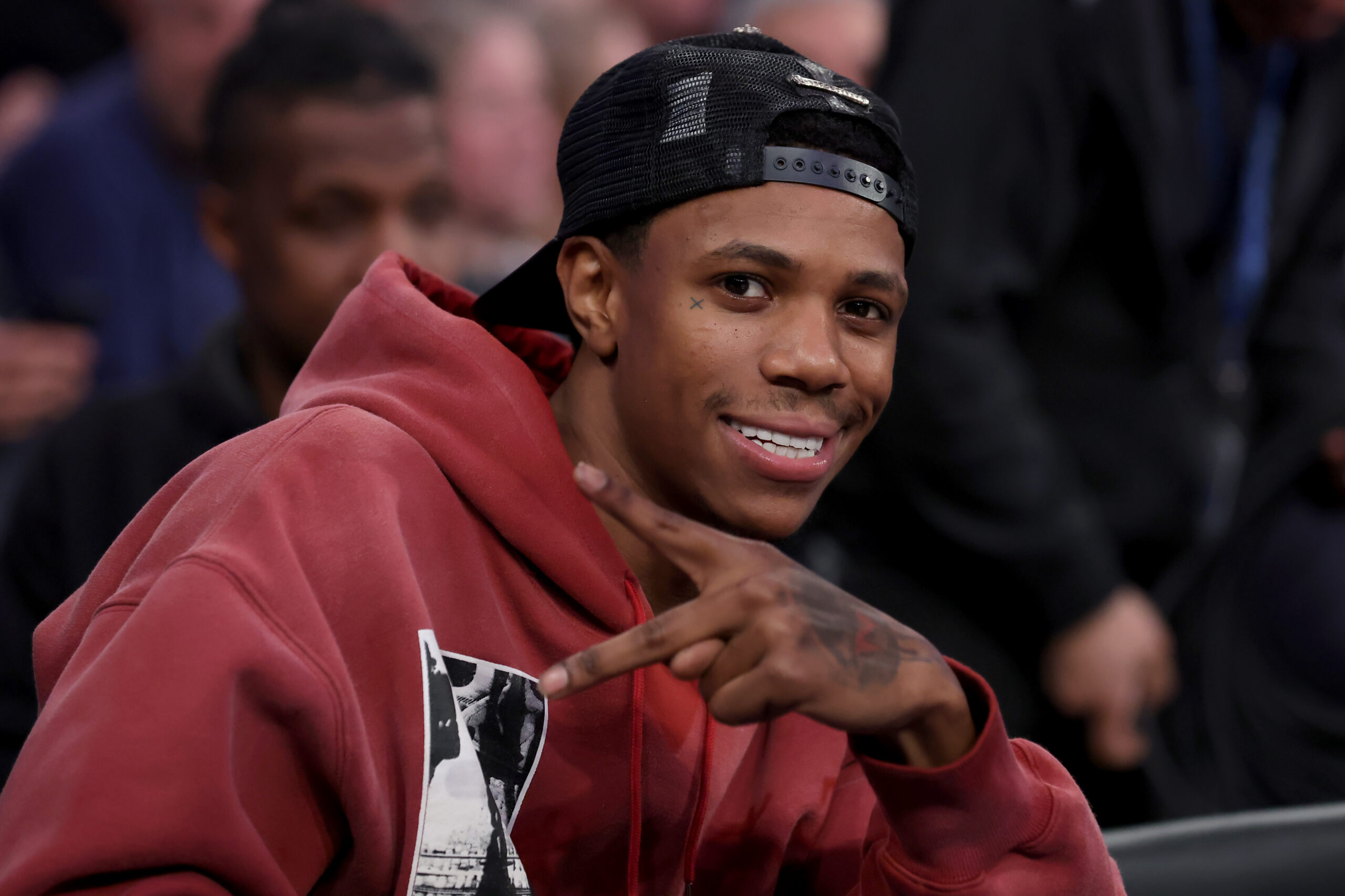 A Boogie courtside Knicks game 