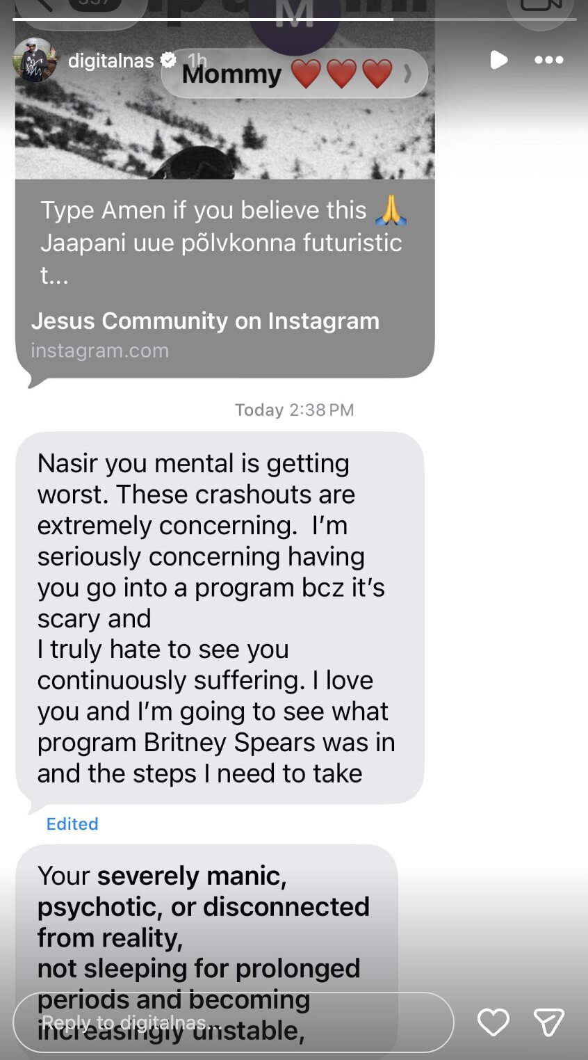Screenshot of a Digital Nas Story post on Instagram.