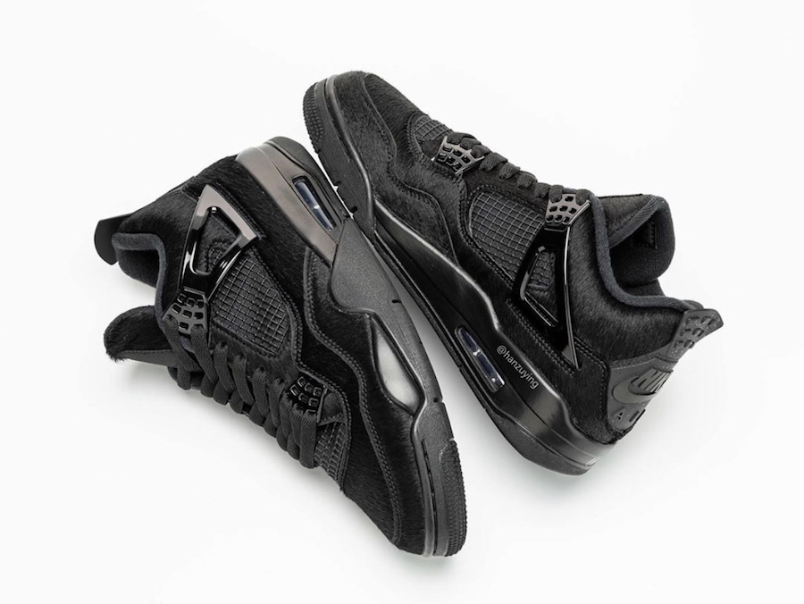 Air Jordan 4 WMNS Black Cat Pony Hair