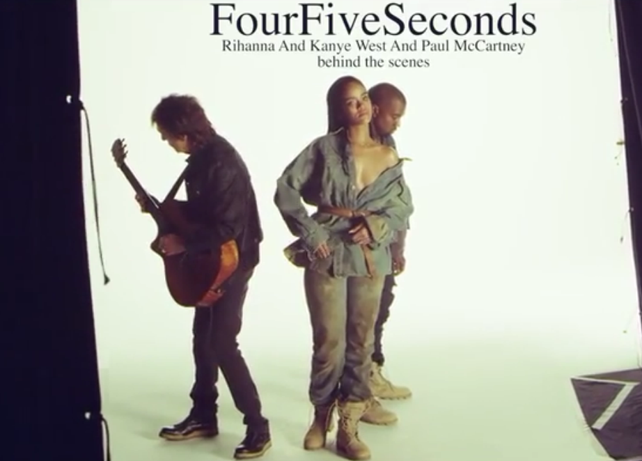 BTS Of Rihanna, Kanye West & Paul McCartney's "FourFiveSeconds" Video