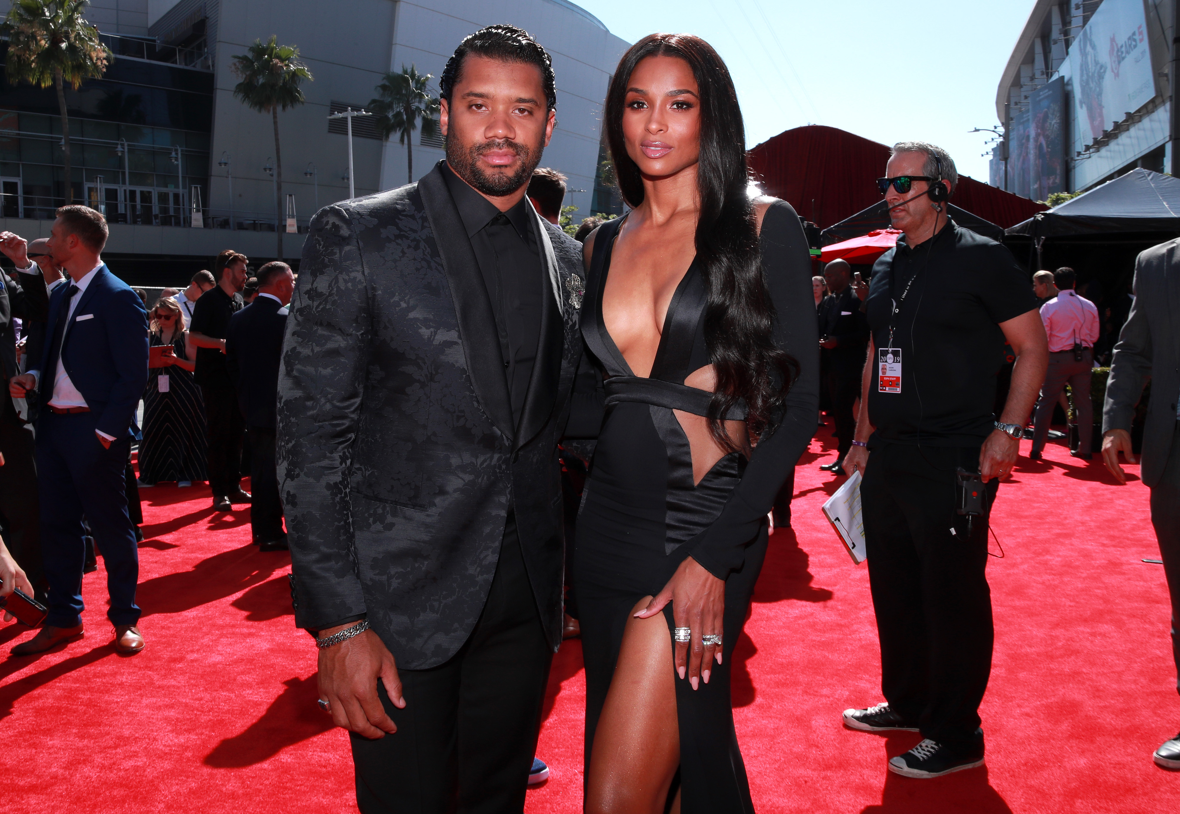 Ciara brings kids to visit Russell Wilson at Broncos training camp