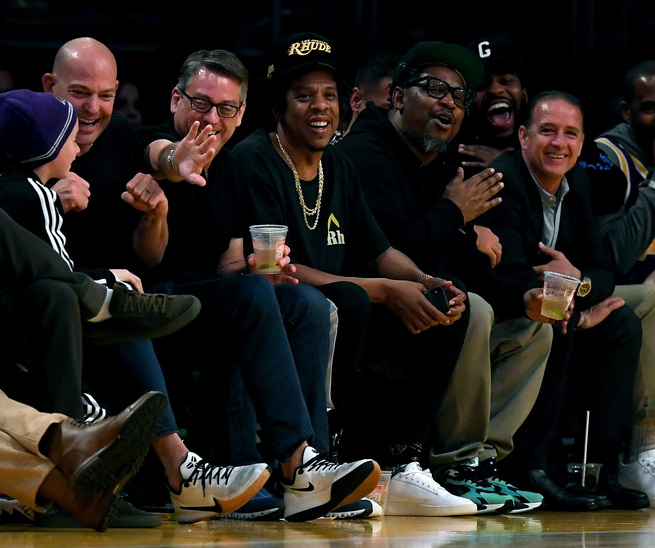 Jay Z courtside for @bucks/@lakers on ESPN! #NBACelebRow