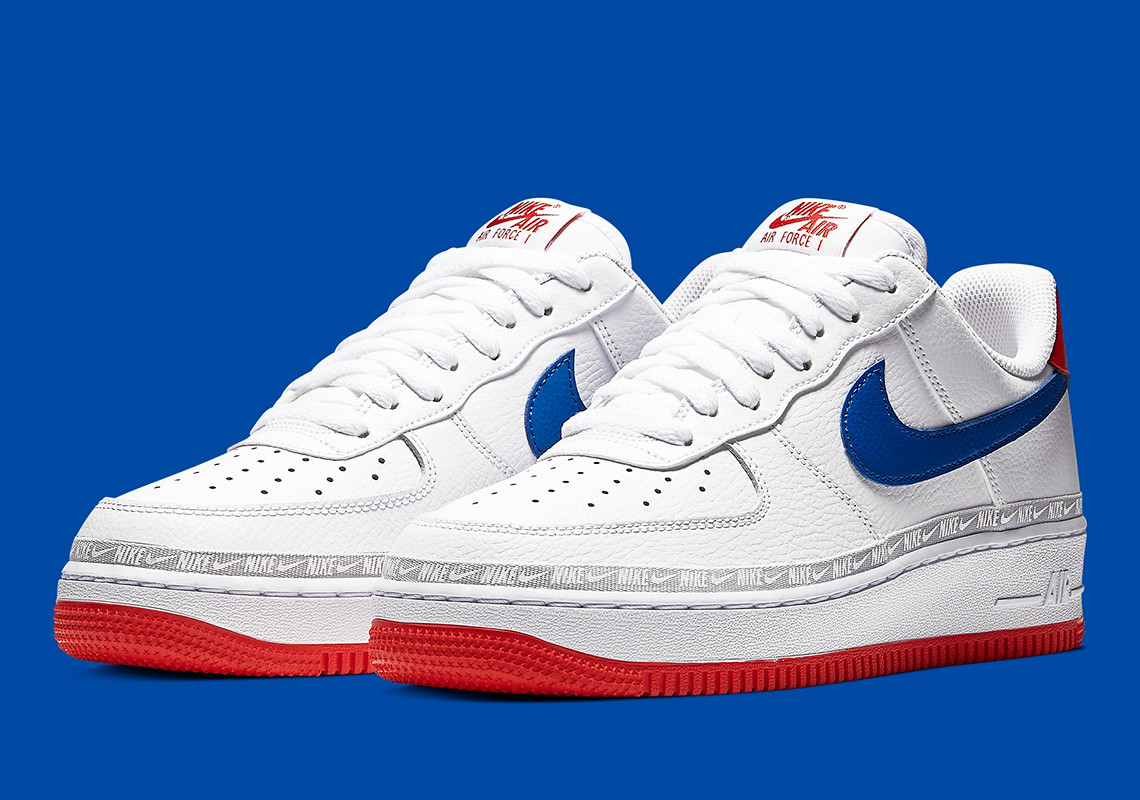 Nike Air Force 1 Low To Release In Overbranded Red, Blue, And White  Colorway
