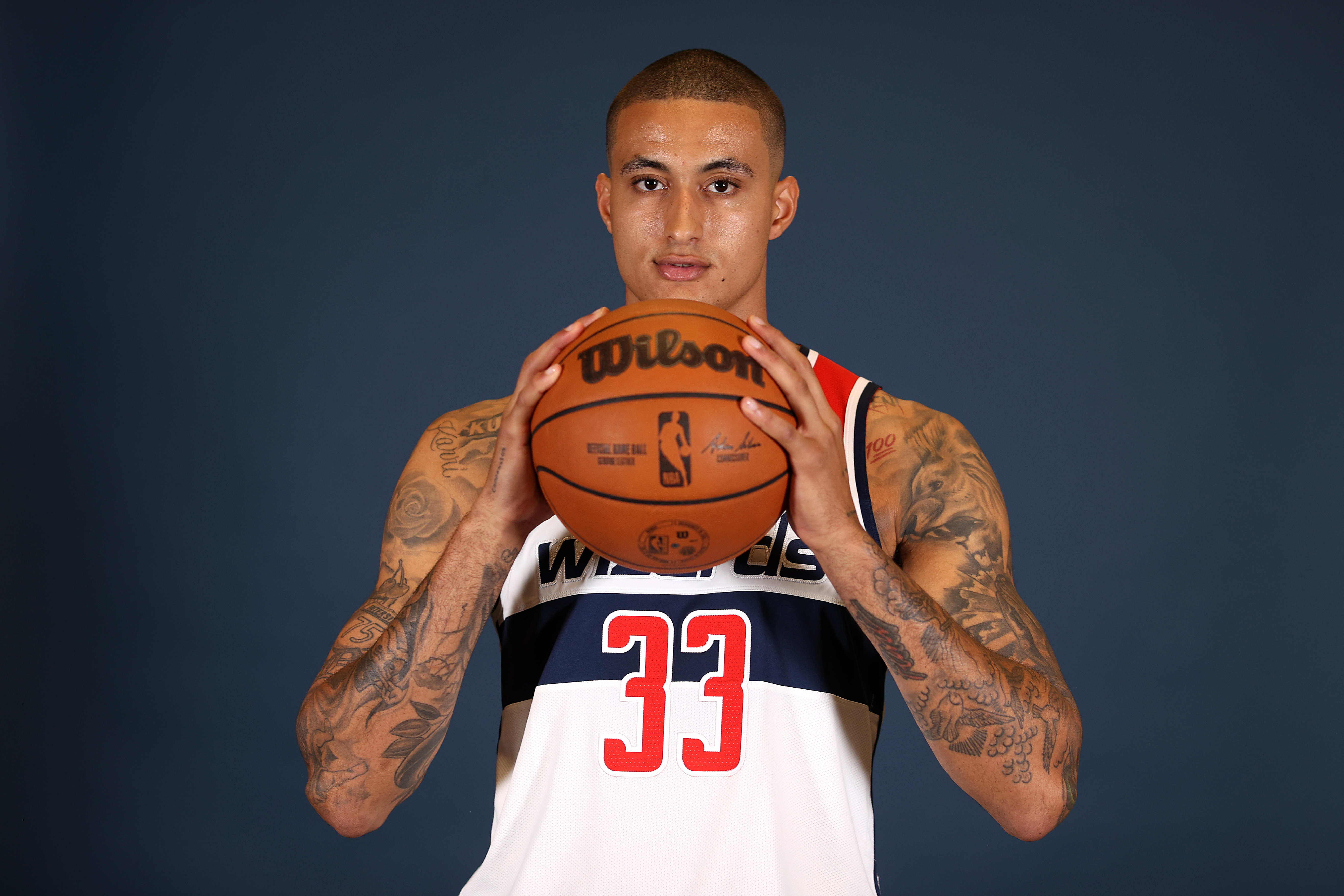 Washington Wizards 33 Kyle Kuzma jersey city basketball uniform