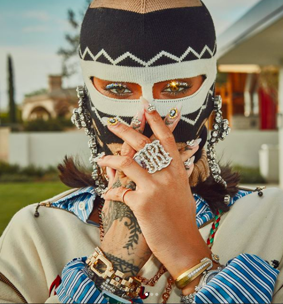 Rihanna Rules Coachella With Gucci Face Mask