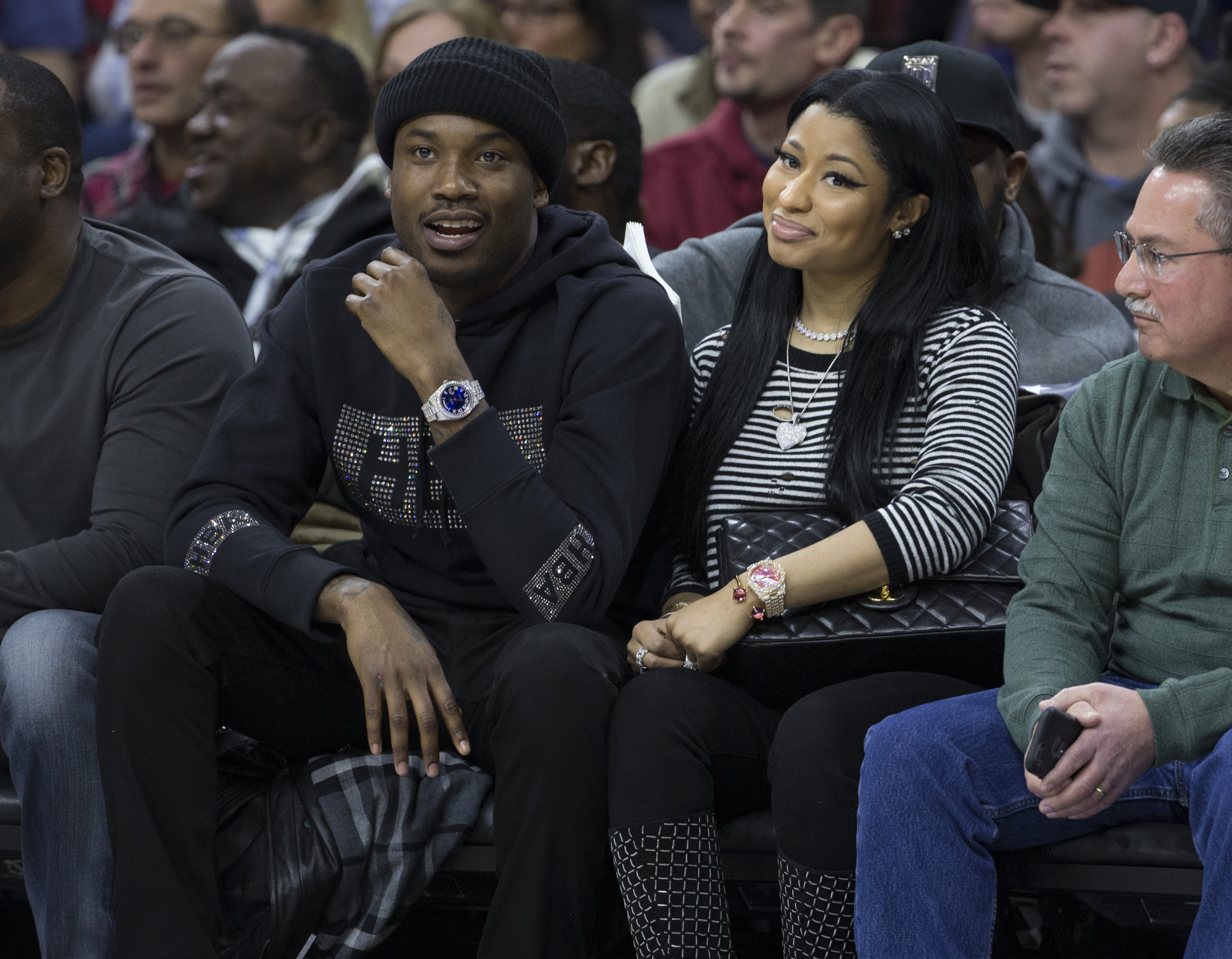 Nicki Minaj, Husband Get Into Heated Argument With Her Ex Meek Mill