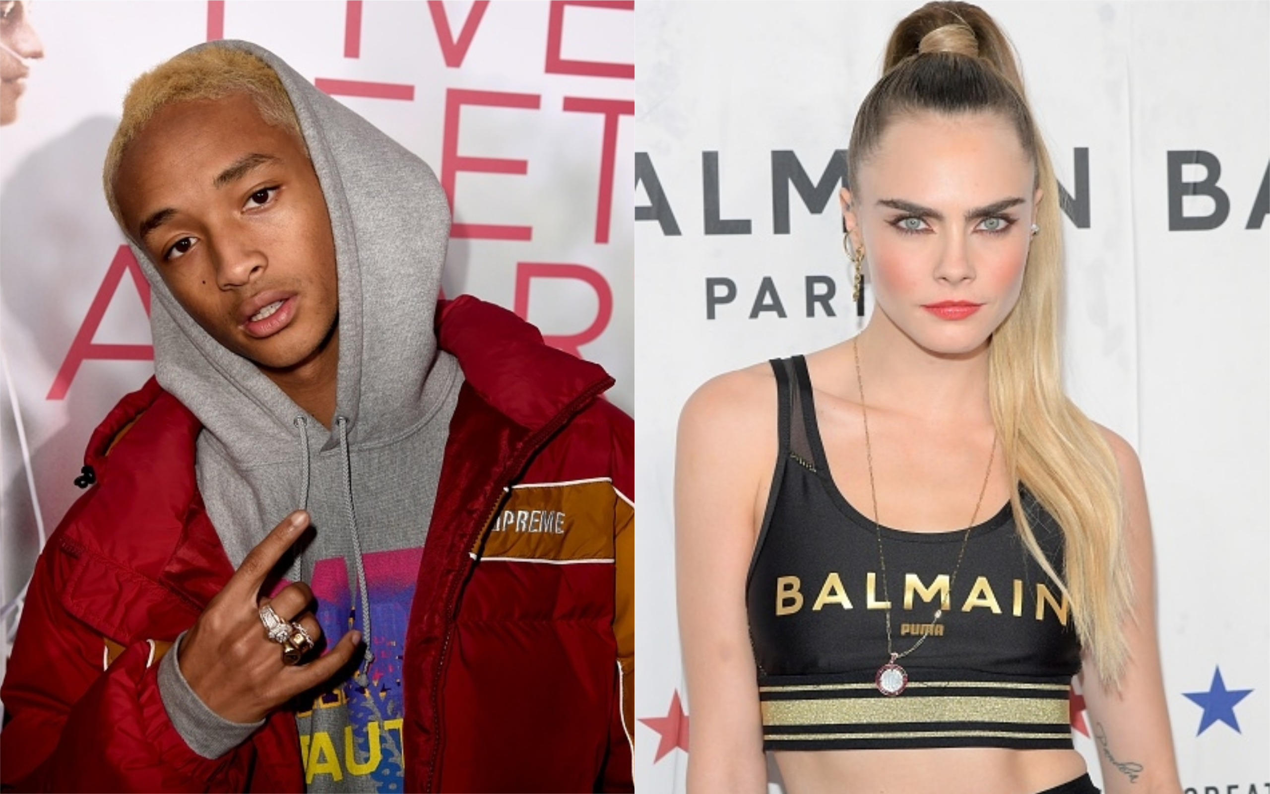 Cara Delevingne and Jaden Smith pictured kissing