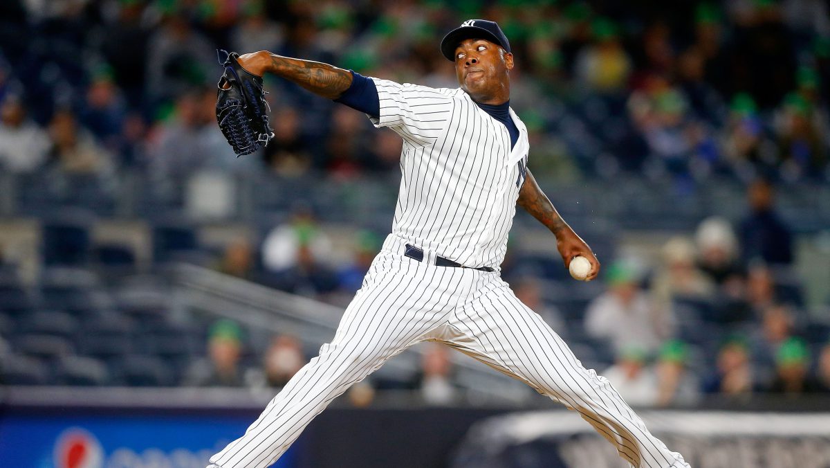 Yankees' Aroldis Chapman impresses with new pitch