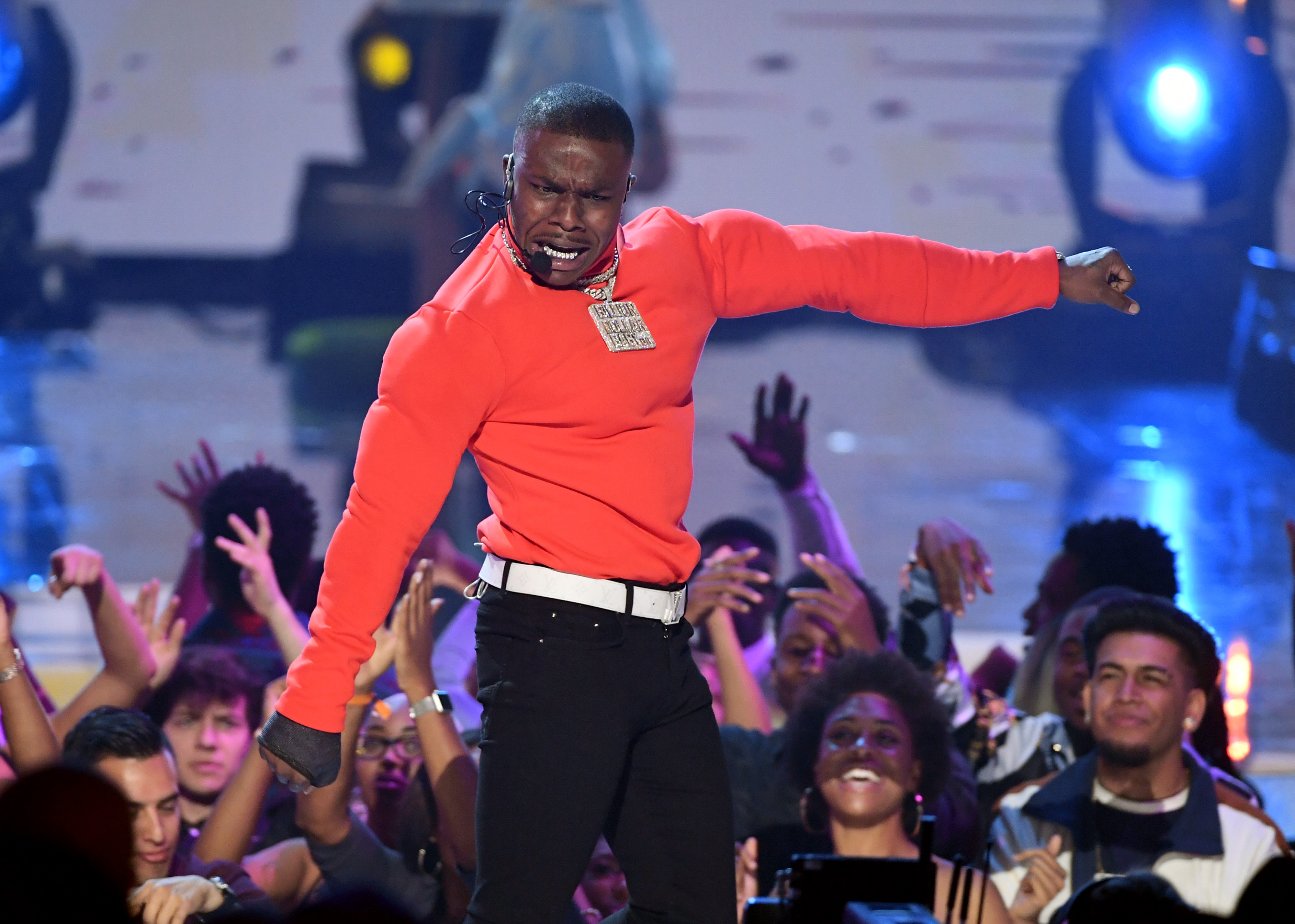 DaBaby Throws Punch At Fan Who Tries To Grab His Chain