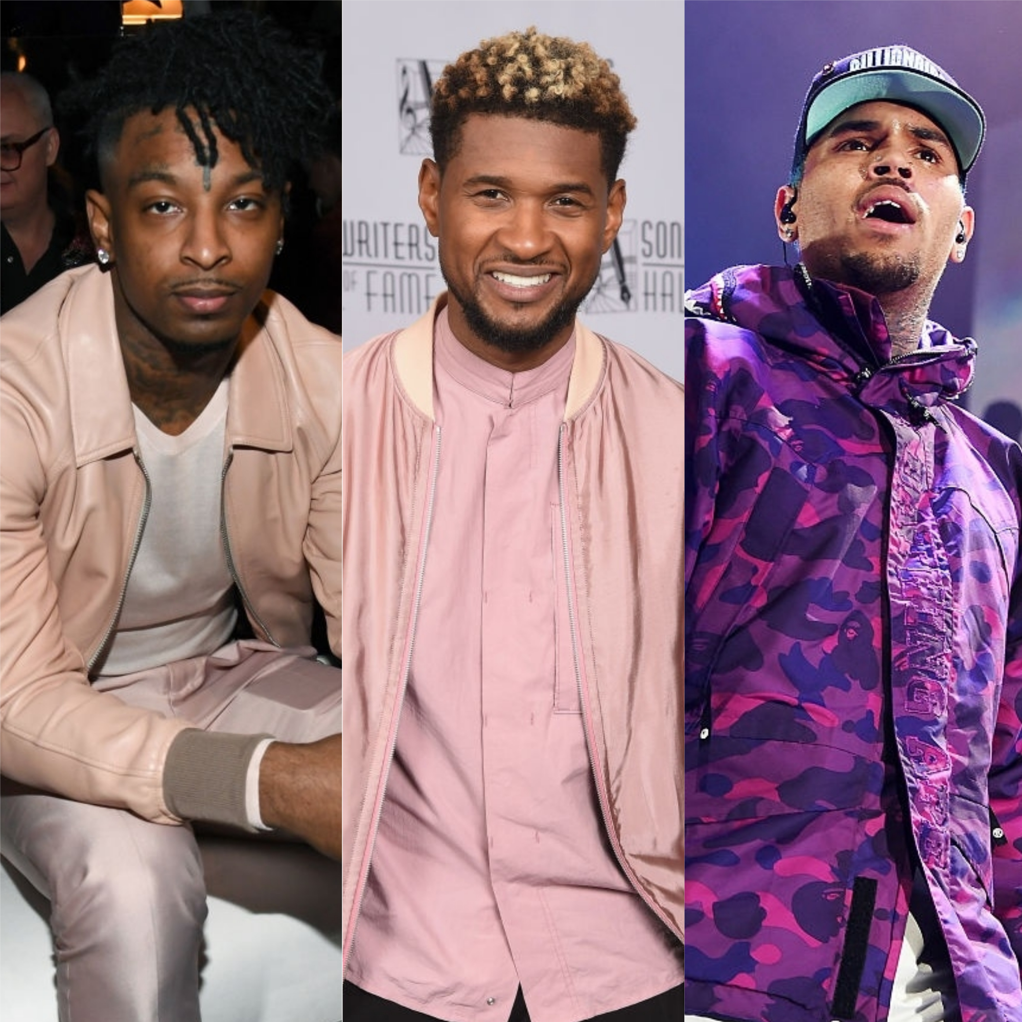 21 Savage and Chris Brown both have secured some Usher Bucks