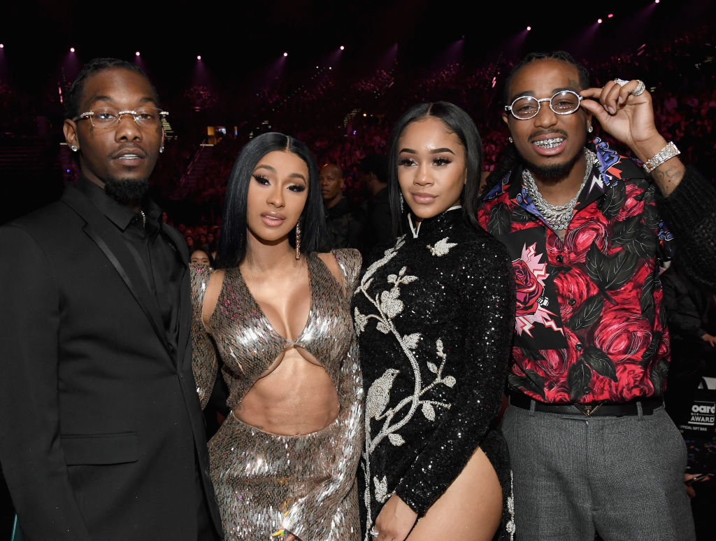 Jennifer Lopez and Alex Rodriguez party with Cardi B and Meek Mill