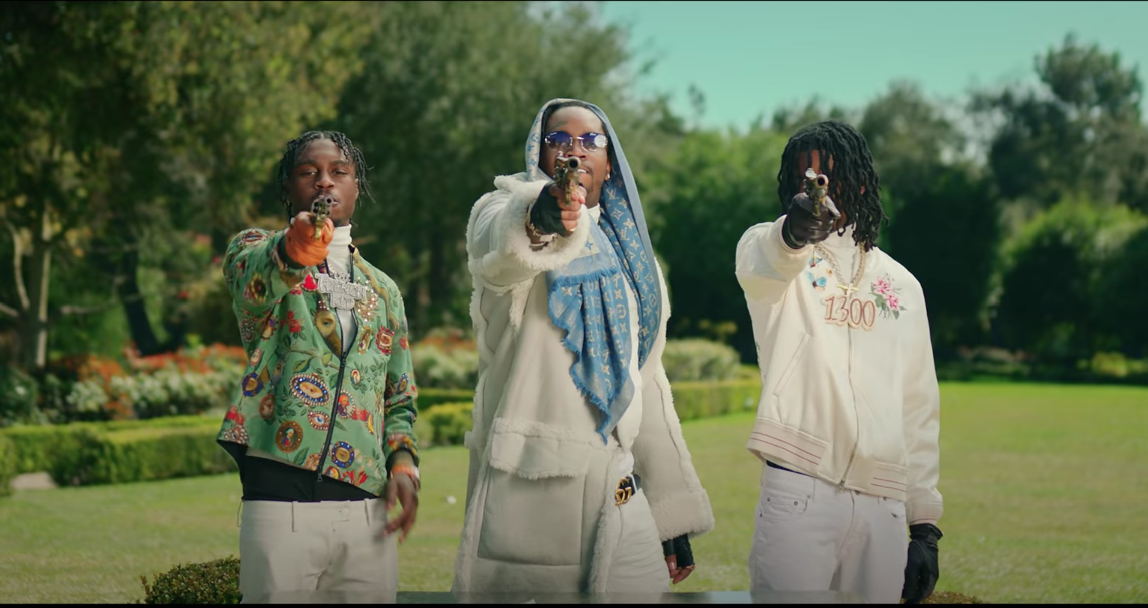 Lil Tjay, Polo G, & Fivio Foreign Connect For Headshot Video