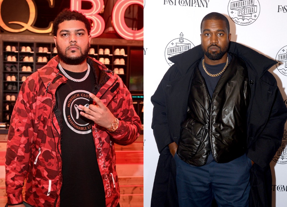 Kanye West & Justin LaBoy Hang Out At Big3 Game
